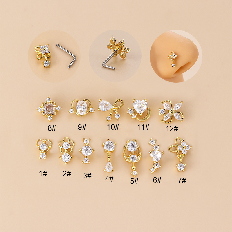 Piercing de nez en zircon cubi - Body Jewelry Surgical Steel avis et prix