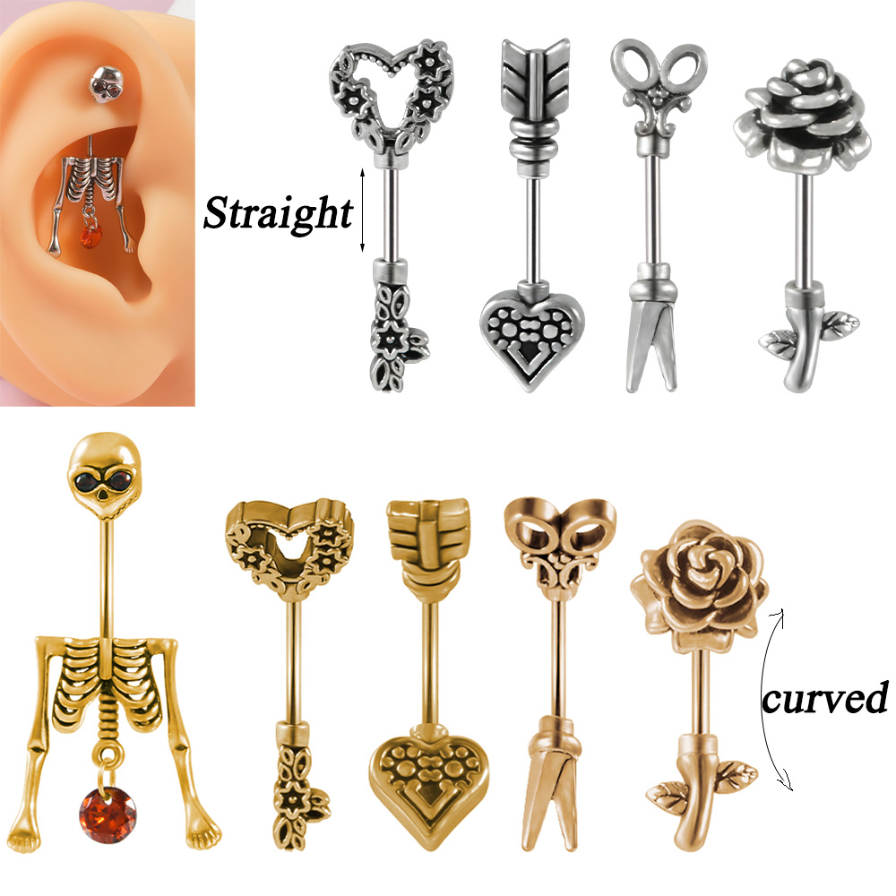 Boucle d'oreille squelette en  - Body Jewelry Surgical Steel avis et prix