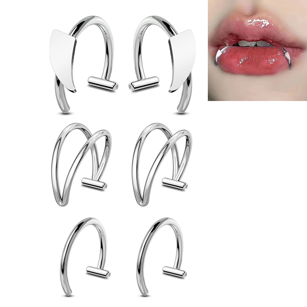 Faux anneau à lèvres en acier  - Body Jewelry For You avis et prix